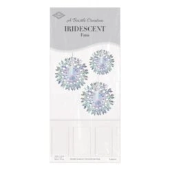 Iridescent Party Fans (3 Per Package) -Bulk Party Supplies Shop 53538 i3