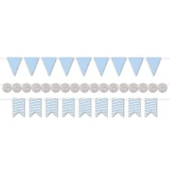 Mini Party Streamer Kit - Blue & Silver