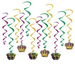 Mardi Gras Whirls (12 Per Package)