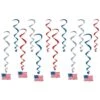 American Flag Party Whirls (12 Per Package) -Bulk Party Supplies Shop 53602