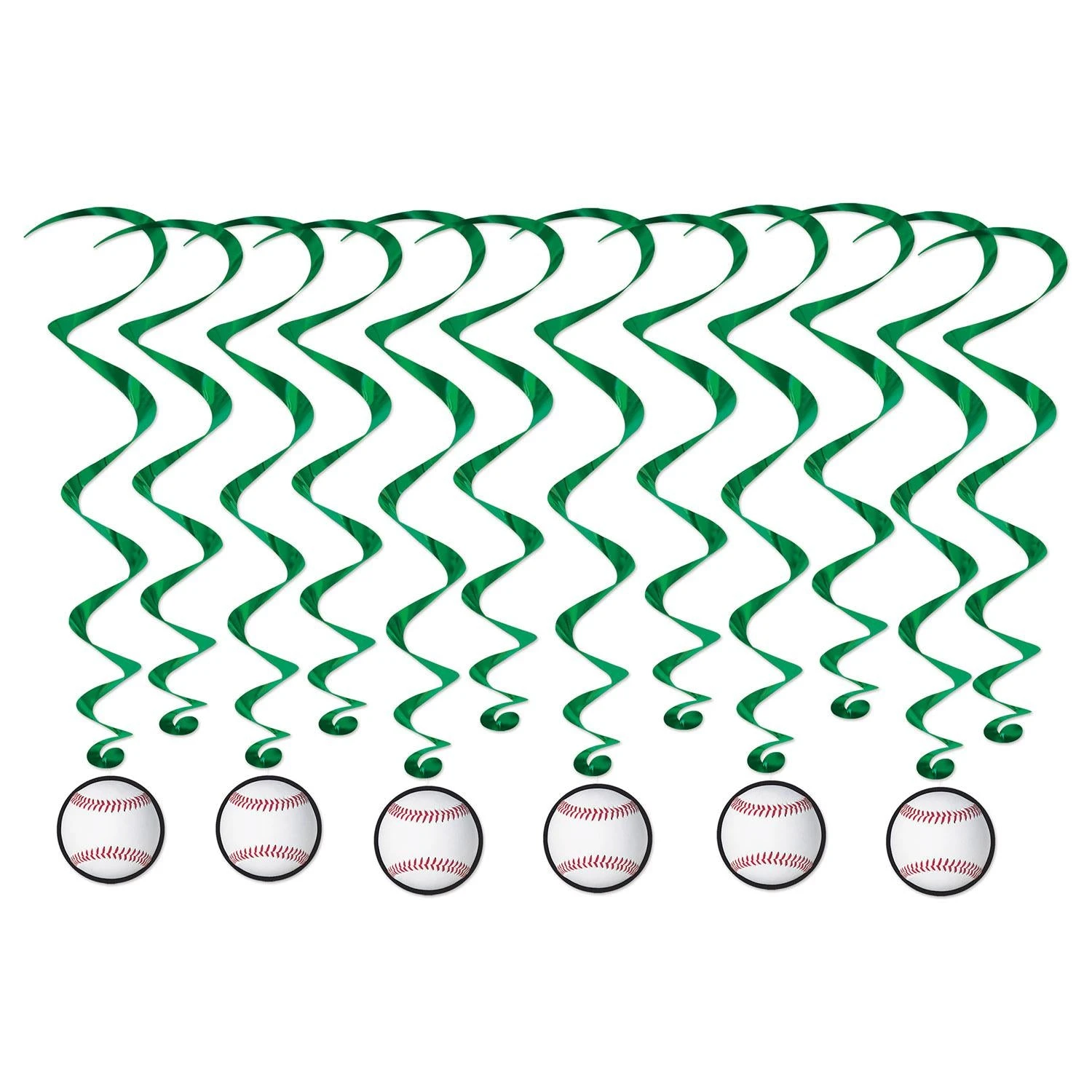 Baseball Party Whirls (12 Per Package) 1 Baseball Party Whirls (12 Per Package)