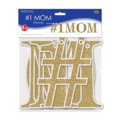 #1 Mom Mother's Day Streamer -Bulk Party Supplies Shop 53659 i3 113e15db 14b1 4cee a32d e8ed246f310c