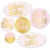 Foil Welcome Baby Cutouts - Girl (6 Per Package)