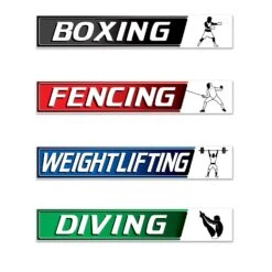 Summer Sports Party Street Sign Cutouts (4 Per Package) -Bulk Party Supplies Shop 53707 i4 c9433c5a c553 4f81 9aef 7a40c8b1e105