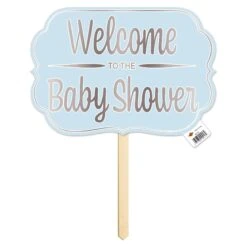Foil Welcome To The Baby Shower Yard Sign- Blue -Bulk Party Supplies Shop 53715 i3 09243c4a 938a 4757 91ee 63ccac847ad5