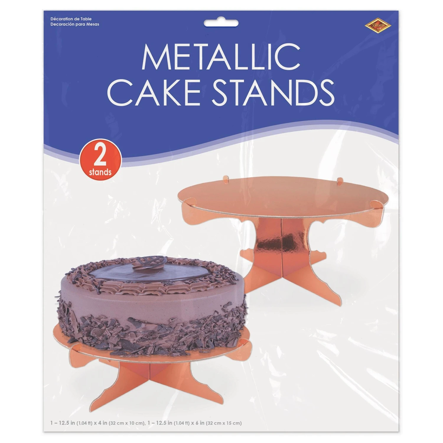 Metallic Party Cake Stands (12 Packages) 4 Metallic Party Cake Stands (12 Packages) - Image 4