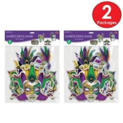 Foil Mardi Gras Mask Cutouts (48 Per Case) -Bulk Party Supplies Shop 53791 i3 1