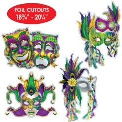 Foil Mardi Gras Mask Cutouts (48 Per Case) -Bulk Party Supplies Shop 53791 i5 44b491ad 1f7a 49af b21a 255bb6f26245