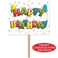 Balloon Happy Birthday Party Yard Sign -Bulk Party Supplies Shop 53799 i4