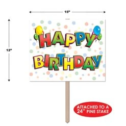 Balloon Happy Birthday Party Yard Sign -Bulk Party Supplies Shop 53799 i5