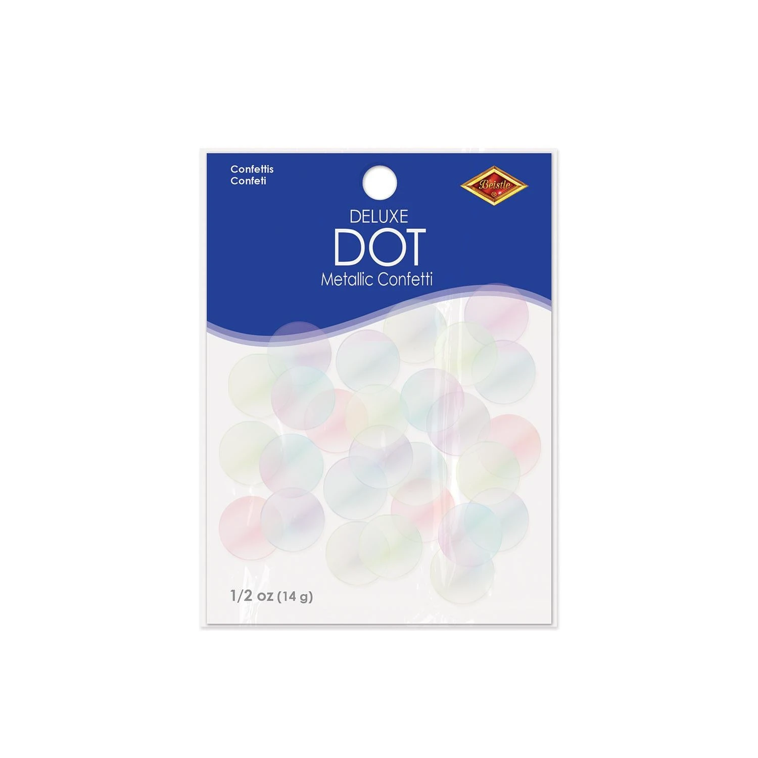 Metallic Deluxe Dot Party Confetti - Opalescent (0.5 Oz Per Package) 3 Metallic Deluxe Dot Party Confetti - Opalescent (0.5 Oz Per Package) - Image 3