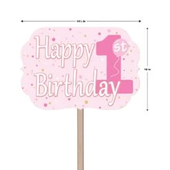 1st Birthday Party Yard Sign - Pink -Bulk Party Supplies Shop 53803 P i5 3448893e a38c 4976 8688 ad86ee2752f2