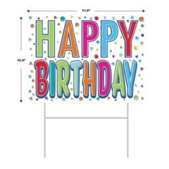 All Weather-Plastic Happy Birthday Party Yard Sign -Bulk Party Supplies Shop 53817 i5 df7e4a89 47fa 43bb 9cfc 8fe904bd2fce