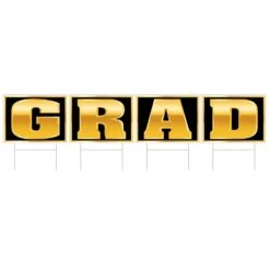 Graduation Party Plastic Grad Yard Sign