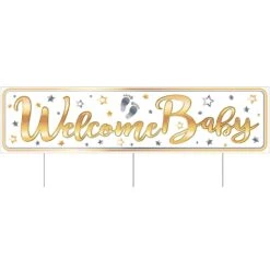 Plastic Jumbo Welcome Baby Yard Sign