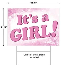 Plastic It's A Girl! Yard Sign -Bulk Party Supplies Shop 53841 i5 5ccce753 e158 44a9 859a cf8d11b7a728