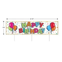 Plastic Jumbo Happy Birthday Party Yard Sign- Multicolor -Bulk Party Supplies Shop 53842 i5