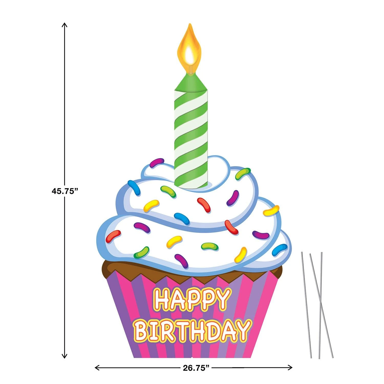 Plastic Jumbo Cupcake Yard Sign 6 Plastic Jumbo Cupcake Yard Sign - Image 6