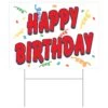 Red-Plastic Happy Birthday Party Yard Sign 2 Red-Plastic Happy Birthday Party Yard Sign -Bulk Party Supplies Shop 53844