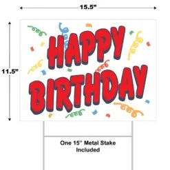 Red-Plastic Happy Birthday Party Yard Sign -Bulk Party Supplies Shop 53844 i5 1de90c63 ae87 4b9a 9adf 50fd2bb8e023