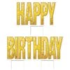 Plas Jumbo Happy Birthday Party Yard Sign Set - Gold 3 Plas Jumbo Happy Birthday Party Yard Sign Set - Gold -Bulk Party Supplies Shop 53848 GD