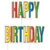 Plas Jumbo Happy Birthday Party Yard Sign Set - Multi-Color -Bulk Party Supplies Shop 53848 MC