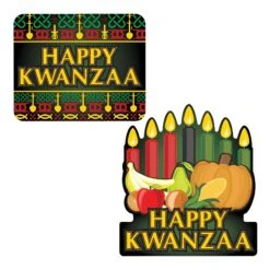 Happy Kwanzaa Signs (2 Per Package)