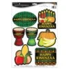 Happy Kwanzaa Clings (7 Per Package) 10 Happy Kwanzaa Clings (7 Per Package) -Bulk Party Supplies Shop 53878