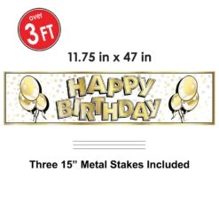Plastic Jumbo Happy Birthday Party Yard Sign- Gold 9 Plastic Jumbo Happy Birthday Party Yard Sign- Gold -Bulk Party Supplies Shop 53885 i4 1 636b8e19 429c 4ea4 9c7b 10ce3b3ffbb8