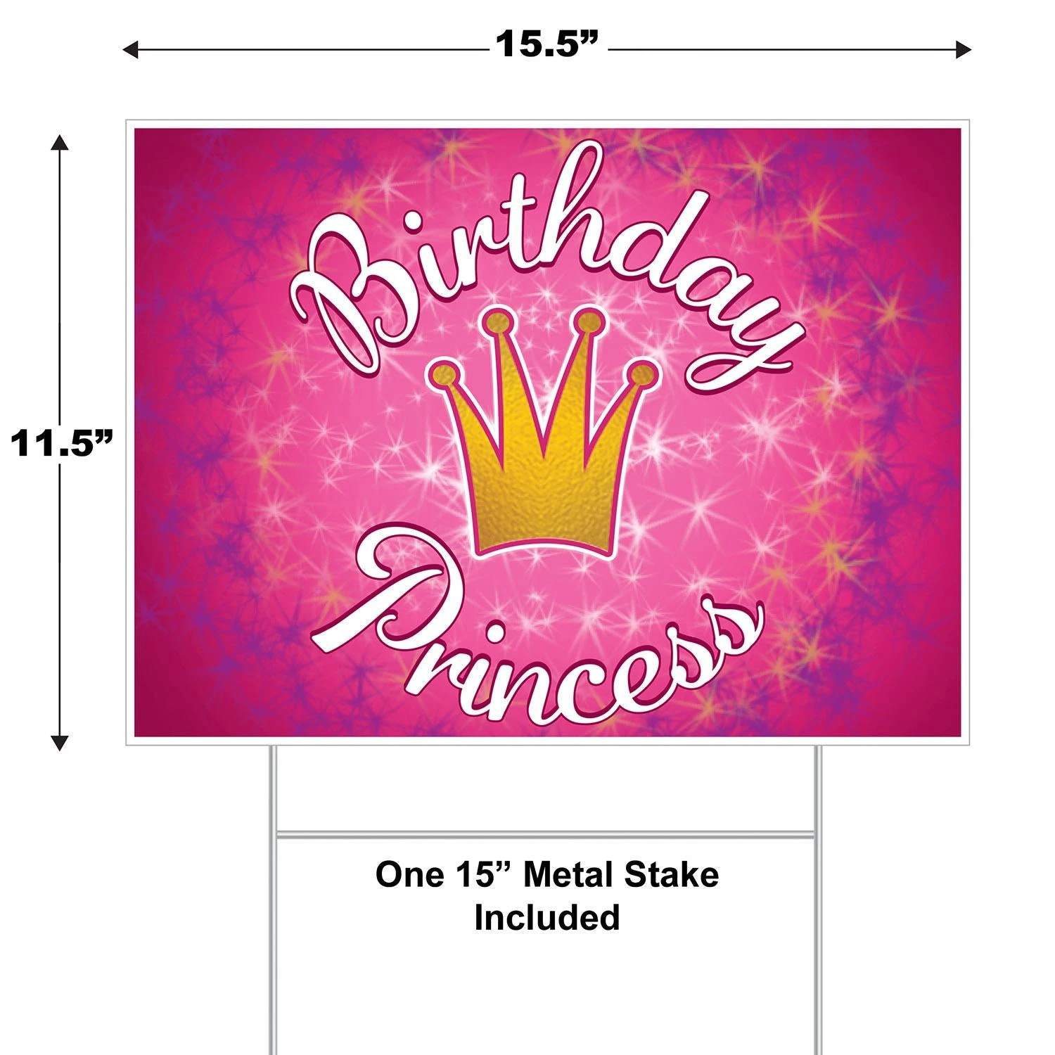 Plastic Birthday Party Princess Yard Sign 6 Plastic Birthday Party Princess Yard Sign - Image 6