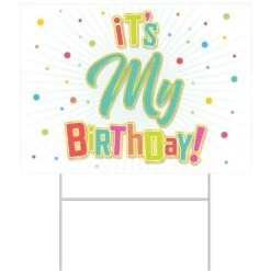 Plastic It's My Birthday Party! Yard Sign