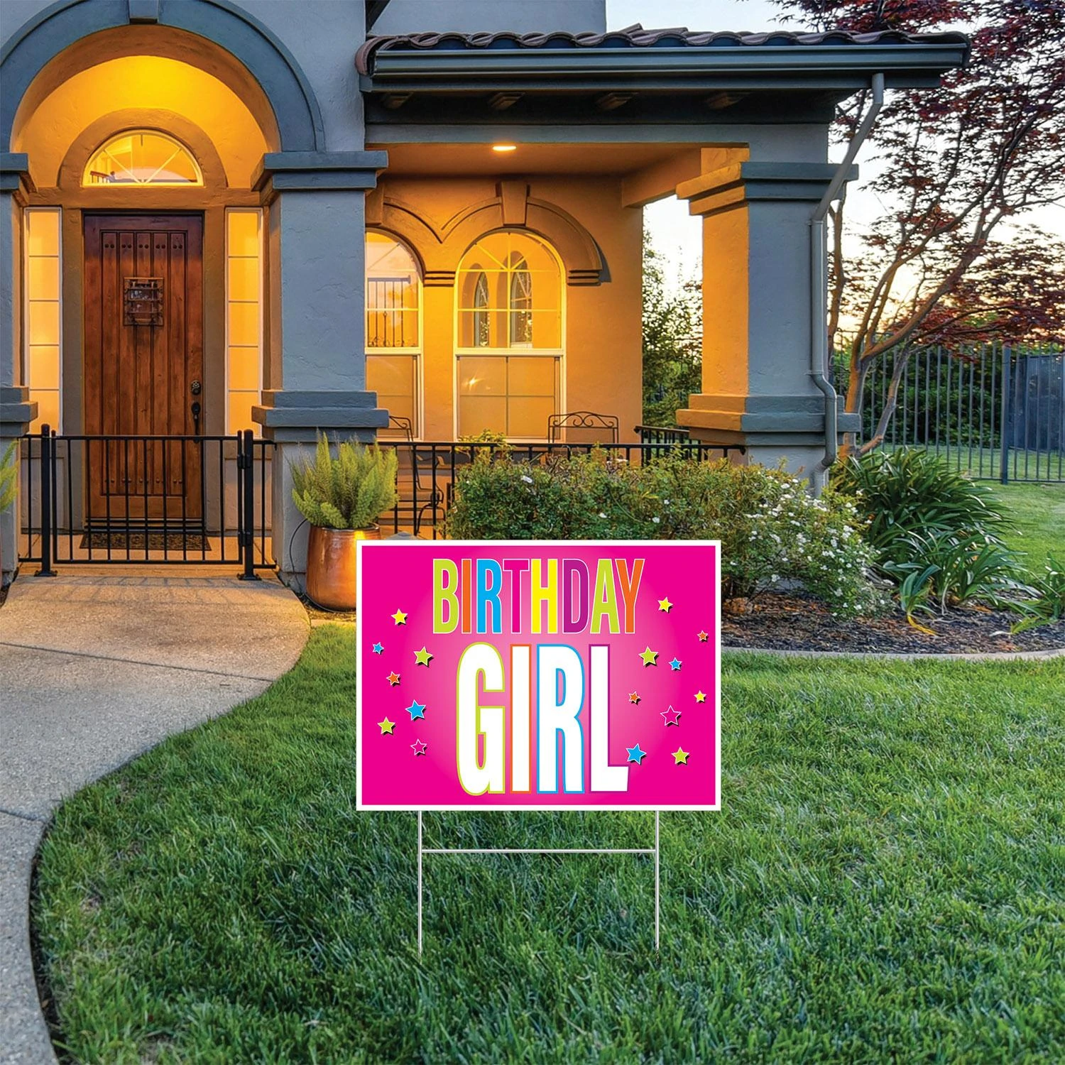 Plastic Birthday Party Girl Yard Sign 4 Plastic Birthday Party Girl Yard Sign - Image 4