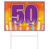 Plastic 50th Birthday Party Yard Sign -Bulk Party Supplies Shop 53899