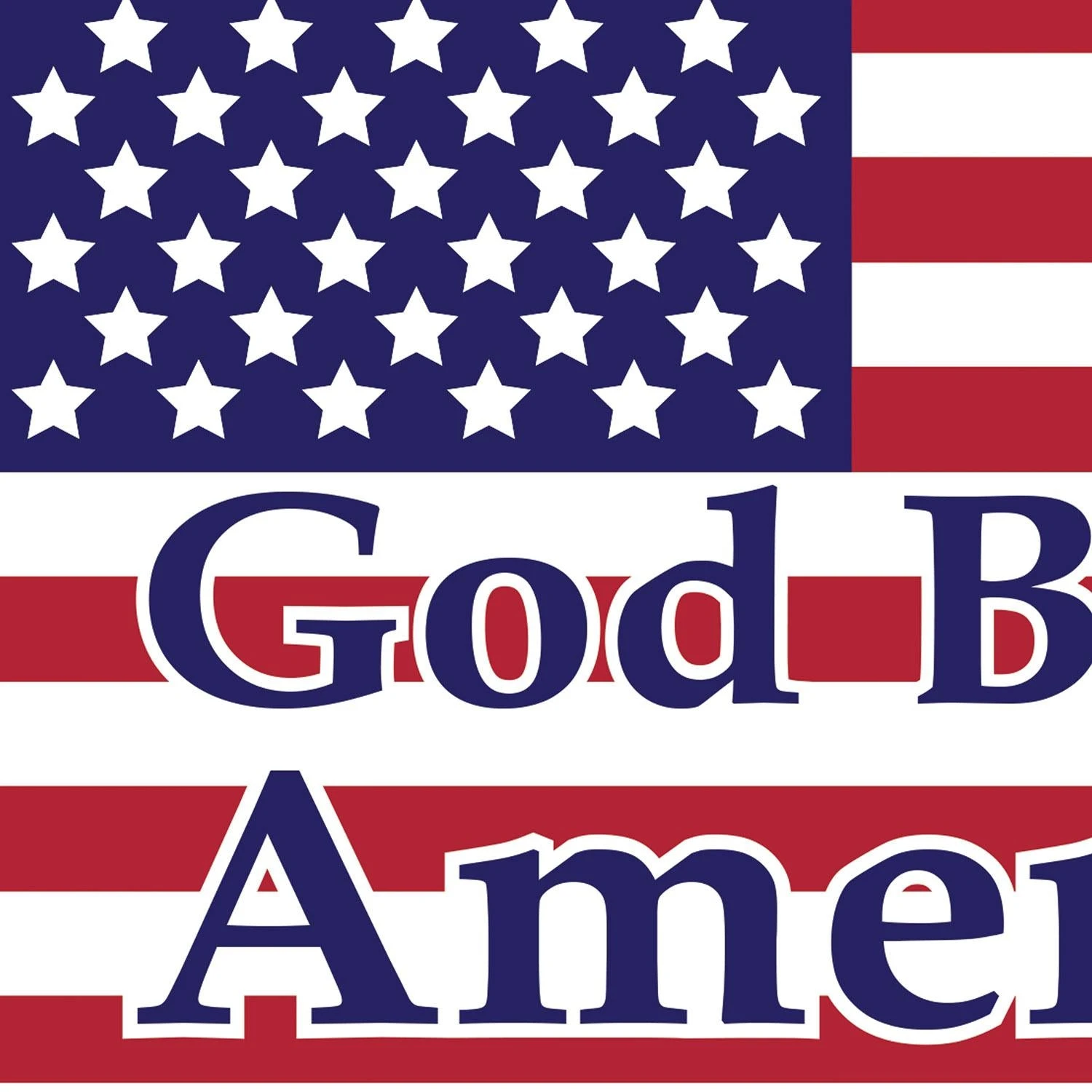 Plastic God Bless America Party Yard Sign 2 Plastic God Bless America Party Yard Sign - Image 2