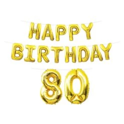 Happy Birthday Party 80th Balloon Streamer (6 Per Case)