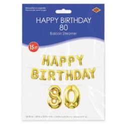 Happy Birthday Party 80th Balloon Streamer (6 Per Case) -Bulk Party Supplies Shop 53907 GD80 i3 e65333bd a217 4345 8fb4 59c41ab6bac3