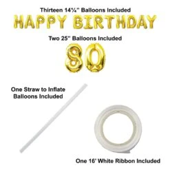 Happy Birthday Party 80th Balloon Streamer (6 Per Case) -Bulk Party Supplies Shop 53907 GD80 i4 7394a50d 4462 4ea9 b272 2cb31aedc465