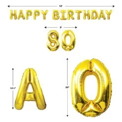 Happy Birthday Party 80th Balloon Streamer (6 Per Case) -Bulk Party Supplies Shop 53907 GD80 i5 a15e8d45 42a0 4de6 b548 55a0ee0d42a8