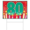 Plastic 80th Birthday Party Yard Sign 2 Plastic 80th Birthday Party Yard Sign -Bulk Party Supplies Shop 53908