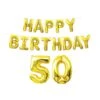 Happy Birthday Party 50th Balloon Streamer (6 Per Case)