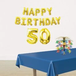 Happy Birthday Party 50th Balloon Streamer (6 Per Case) -Bulk Party Supplies Shop 53910 GD50 i2 a06b16c5 ddd0 44b9 815b 27fab53378ed