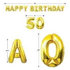 Happy Birthday Party 50th Balloon Streamer (6 Per Case) -Bulk Party Supplies Shop 53910 GD50 i5 f6de54f9 d437 4159 adcd 0c046eea829b
