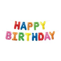 Happy Birthday Party Balloon Streamer - Multi-Color