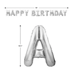 Happy Birthday Party Balloon Streamer - Silver (6 Per Case) -Bulk Party Supplies Shop 53911 S i5 2f0572c1 e0a1 4038 bd52 921ebbbe9296