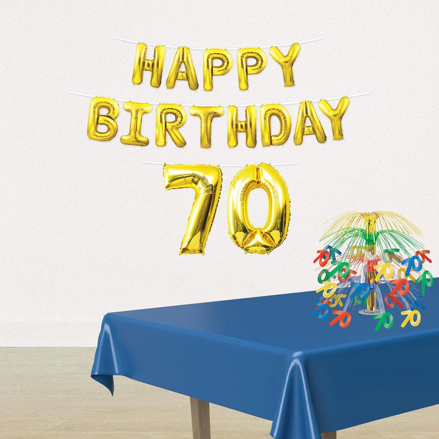 Happy Birthday Party 70th Balloon Streamer (6 Per Case) 3 Happy Birthday Party 70th Balloon Streamer (6 Per Case) - Image 3
