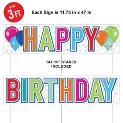 Plas Jumbo Happy Birthday Party Yard Sign Set -Bulk Party Supplies Shop 53919 i4 1 a846acf3 b59d 42d0 aa33 1eeb0af237f7