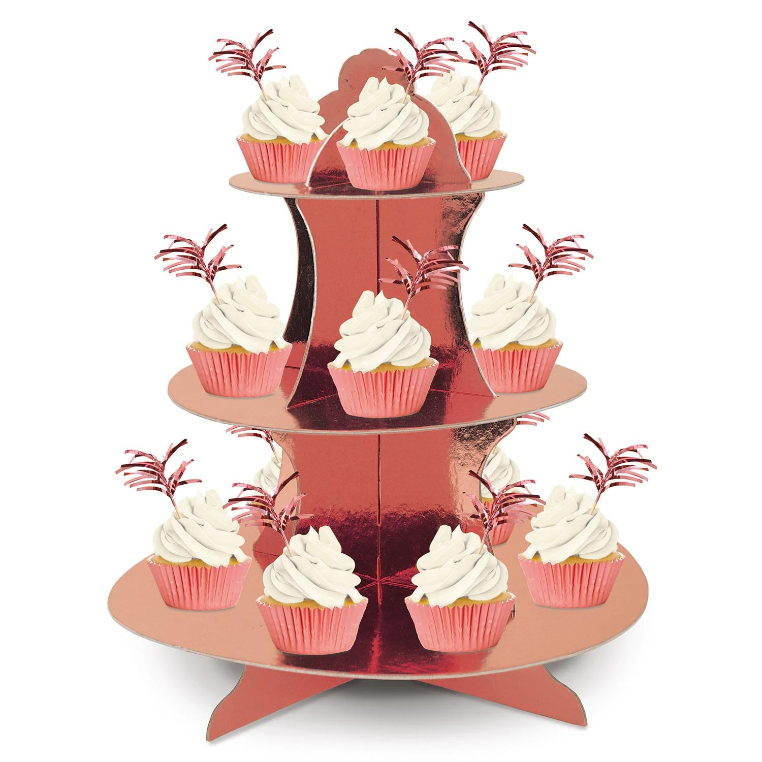 Metallic Party Cupcake Liners & Picks - Rose Gold (144 Per Case) 3 Metallic Party Cupcake Liners & Picks - Rose Gold (144 Per Case) - Image 3
