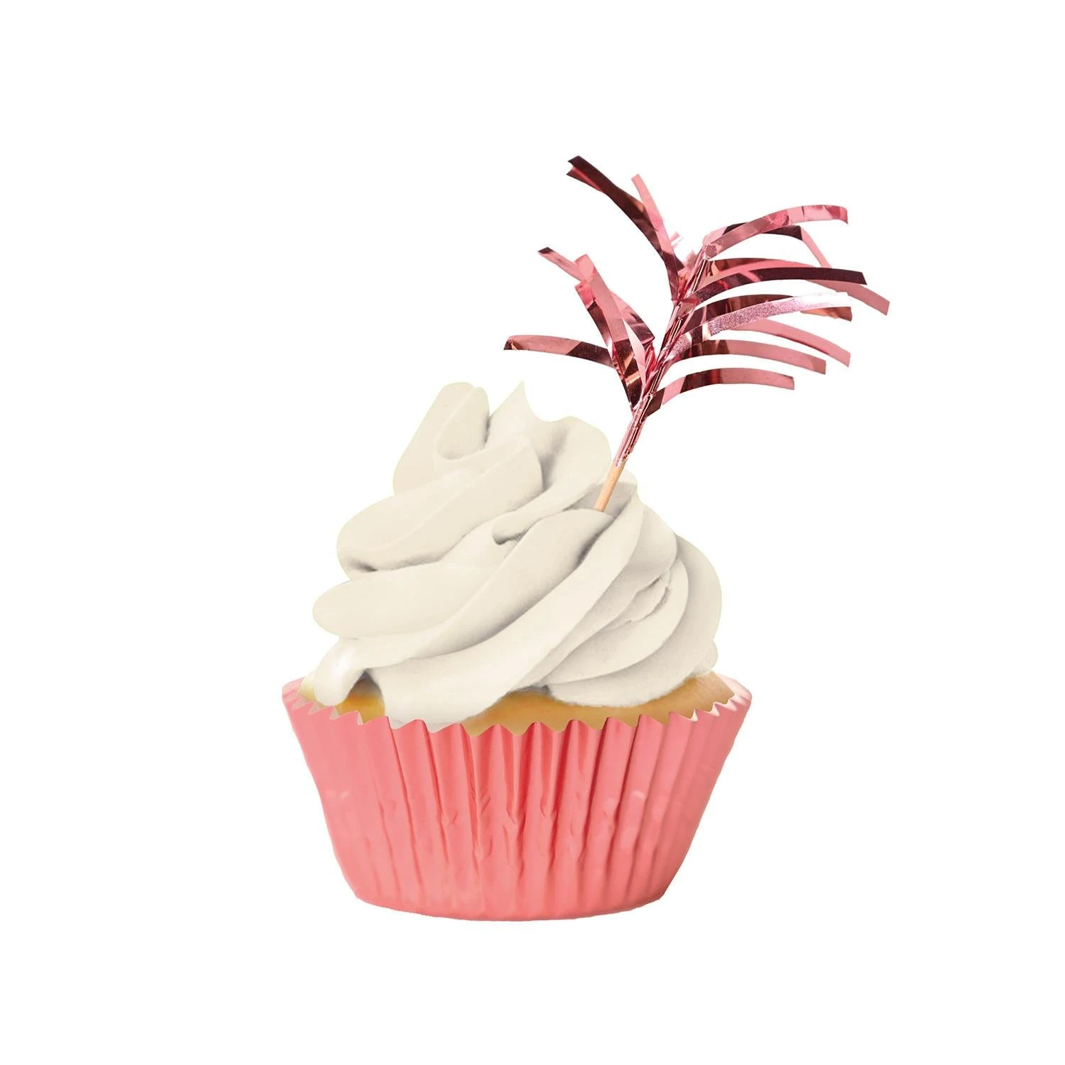 Metallic Party Cupcake Liners & Picks - Rose Gold (144 Per Case) 2 Metallic Party Cupcake Liners & Picks - Rose Gold (144 Per Case) - Image 2