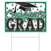 Plastic Green Congrats Grad Graduation Party Yard Sign (6 Per Case) -Bulk Party Supplies Shop 53921 G