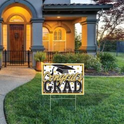 Plastic Gold Congrats Grad Graduation Party Yard Sign (6 Per Case) 7 Plastic Gold Congrats Grad Graduation Party Yard Sign (6 Per Case) -Bulk Party Supplies Shop 53921 GD i2 40db5af9 ab2d 4f9c 8c46 1a36a37e1f10